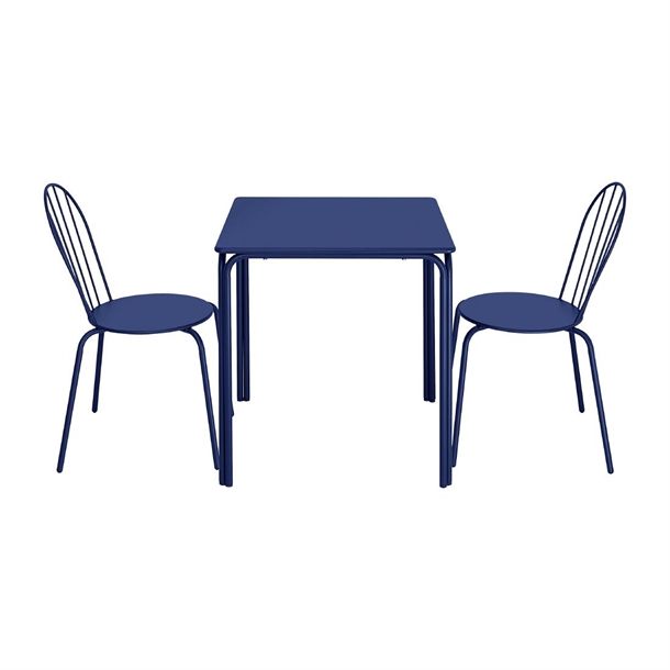 Bolero Adeline Steel Square Table 700mm Dark Navy