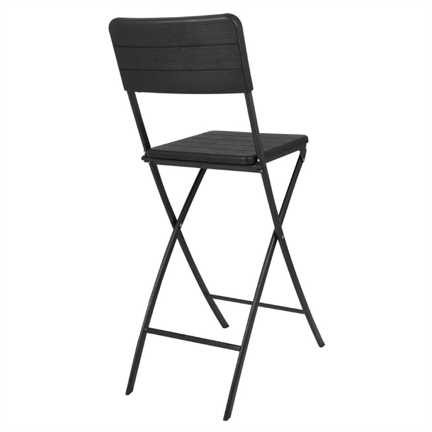 Bolero Folding Bar Chairs Black Wood Effect (2 Pack) Bolero Folding Bar Chairs Black Wood Effect (2 Pack)
