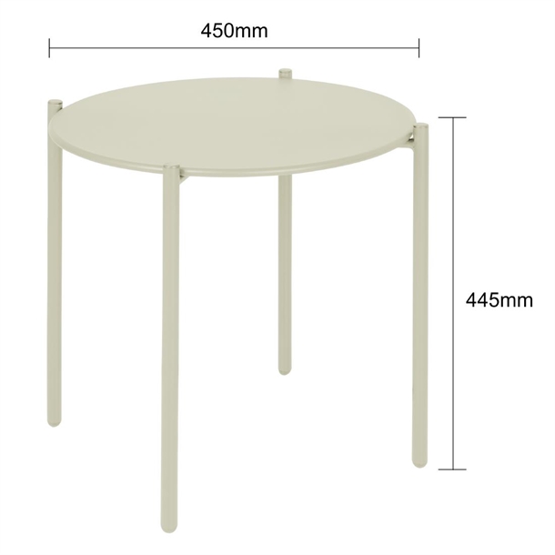 Bolero Perth Round Low Coffee Table Light Grey 450mm Bolero Perth Round Low Coffee Table Light Grey 450mm