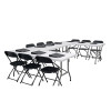 Bolero Rectangular Centre Folding Table 6ft White Bolero Rectangular Centre Folding Table 6ft White