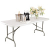 Bolero Rectangular Centre Folding Table 6ft White Bolero Rectangular Centre Folding Table 6ft White