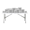 Bolero Rectangular Centre Folding Table 6ft White Bolero Rectangular Centre Folding Table 6ft White