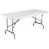 Bolero Rectangular Centre Folding Table 6ft White Bolero Rectangular Centre Folding Table 6ft White