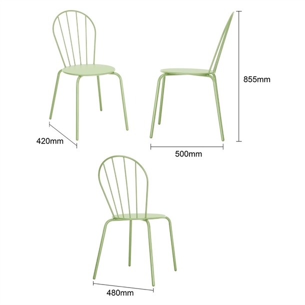 Bolero Adeline Side Chair Light Green (4 Pack)