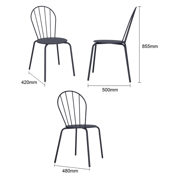 Bolero Adeline Side Chairs Slate Blue (4 Pack)
