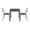 Bolero Adeline Steel Square Table 700mm Slate Blue