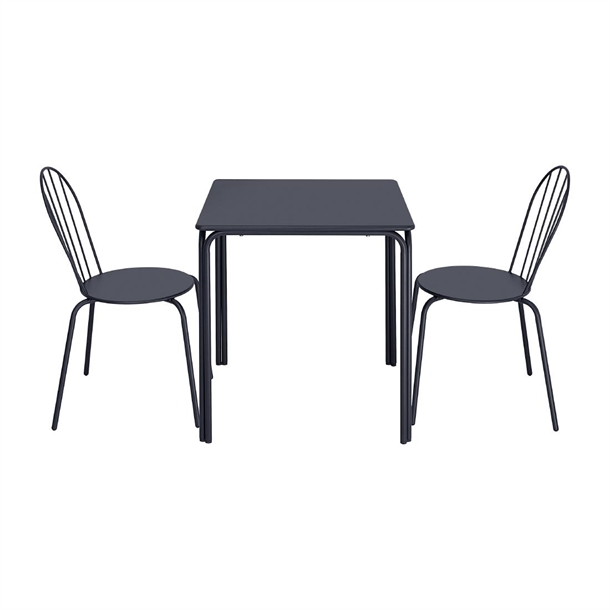 Bolero Adeline Steel Square Table 700mm Slate Blue