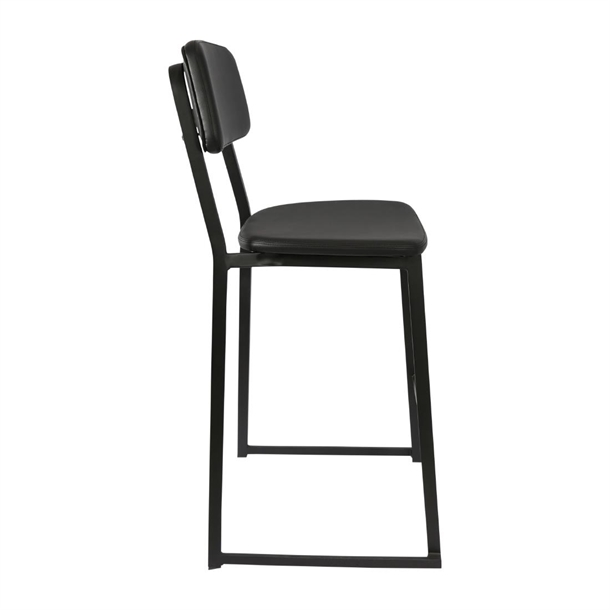 Furnlink Denver Black Vinyl Barstool (2 Pack)
