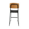 Furnlink Denver Black Vinyl/Natural Barstool (2 Pack) Furnlink Denver Black Vinyl/Natural Barstool (2 Pack)