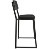 Furnlink Denver Black Vinyl/Black Barstool (2 Pack)