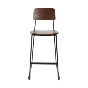 Furnlink Denver Dark Natural Barstool  (2 Pack)