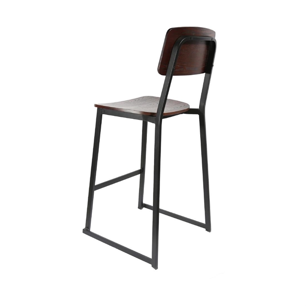 Furnlink Denver Dark Natural Barstool  (2 Pack)