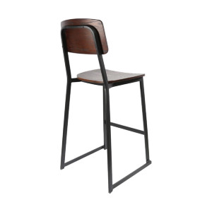 Furnlink Denver Dark Natural Barstool  (2 Pack)