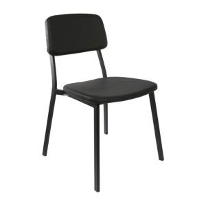 Furnlink Denver Black Vinyl Chair (2 Pack)