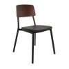 Furnlink Denver Black Vinyl/ Dark Natural Chair (2 Pack) Furnlink Denver Black Vinyl/ Dark Natural Chair (2 Pack)