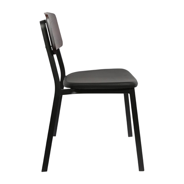 Furnlink Denver Black Vinyl/ Dark Natural Chair (2 Pack) Furnlink Denver Black Vinyl/ Dark Natural Chair (2 Pack)