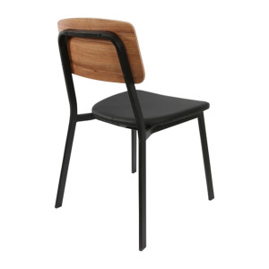 Furnlink Denver Black Vinyl/ Natural Chair (2 Pack)
