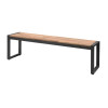 Bolero Acacia Wood and Steel Industrial Benches 1600mm (2 Pack)