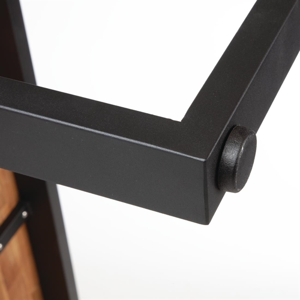 Bolero Acacia Wood and Steel Industrial Benches 1600mm (2 Pack)