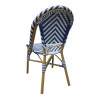 Bolero Parisian Style Rattan Side Chair Blue (2 Pack)
