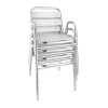 Bolero Aluminium Stacking Chairs Arched Arms (4 Pack)