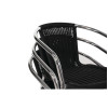 Bolero Black Wicker Chair with Aluminium Frame (Pack 4)