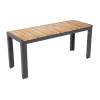 Bolero Rectangular Steel and Acacia Benches 1000mm (2 Pack)