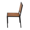 Bolero Steel & Acacia Side Chairs (Pack of 4)