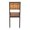 Bolero Steel & Acacia Side Chairs (Pack of 4)