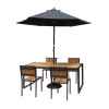 Bolero Steel & Acacia Side Chairs (Pack of 4)