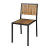 Bolero Steel & Acacia Side Chairs (Pack of 4)