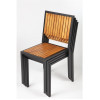 Bolero Steel & Acacia Side Chairs (Pack of 4)