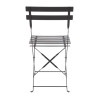 Bolero Black Pavement Style Steel Folding Chairs (Pack of 2)