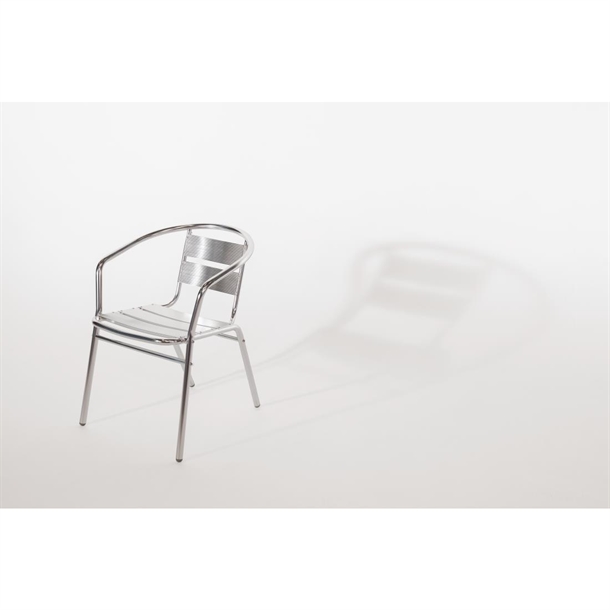 Bolero Aluminium Stacking Chairs 735mm (4 Pack)