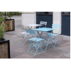 Bolero Grey Pavement Style Steel Folding Chairs (Pack of 2)