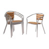 Bolero Aluminium & Ash Chairs (4 Pack)