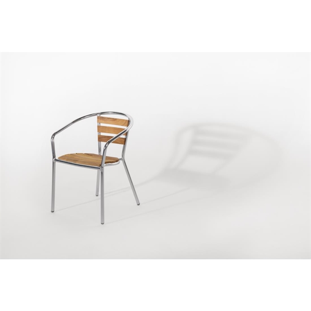 Bolero Aluminium & Ash Chairs (4 Pack)