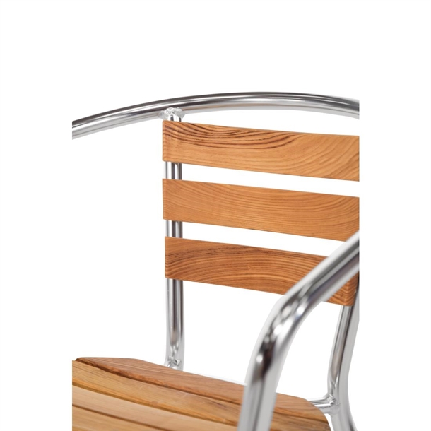 Bolero Aluminium & Ash Chairs (4 Pack)