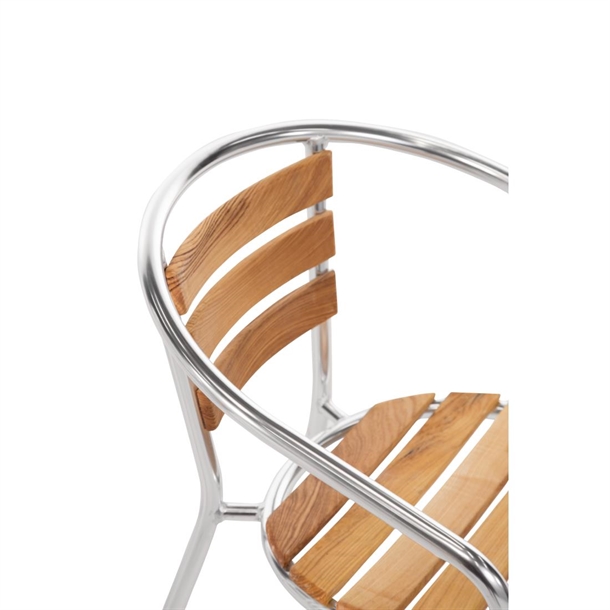 Bolero Aluminium & Ash Chairs (4 Pack)
