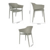 Bolero Lorenzo Cafe Chairs Medium Grey (2 Pack)