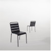 Bolero Slatted Steel Side Chairs Grey (4 Pack)
