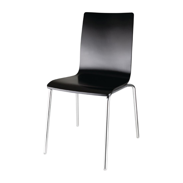 Bolero Black Square Back Side Chair (4 Pack) Bolero Black Square Back Side Chair (4 Pack)