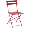 Bolero Red Pavement Style Steel Folding Chairs (Pack of 2)