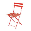 Bolero Red Pavement Style Steel Folding Chairs (Pack of 2)