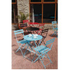 Bolero Red Pavement Style Steel Folding Chairs (Pack of 2)