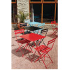 Bolero Red Pavement Style Steel Folding Chairs (Pack of 2)