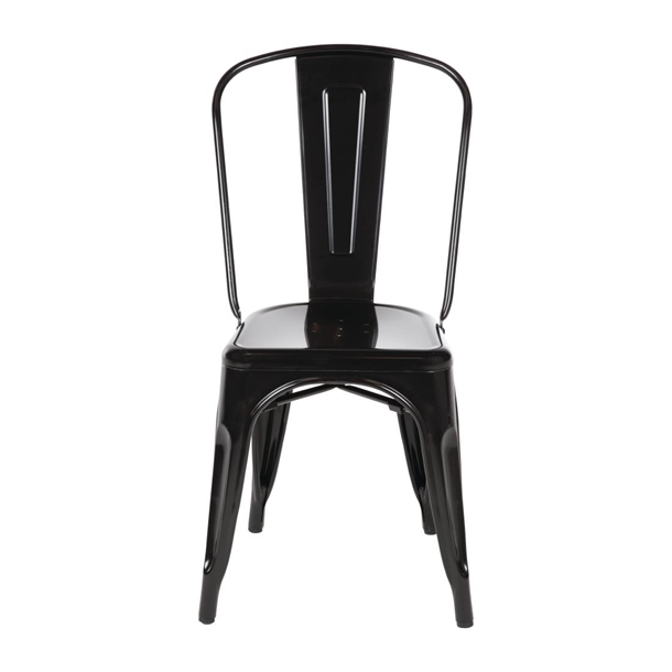 Bolero Black Steel Bistro Side Chair (4 Pack) Bolero Black Steel Bistro Side Chair (4 Pack)