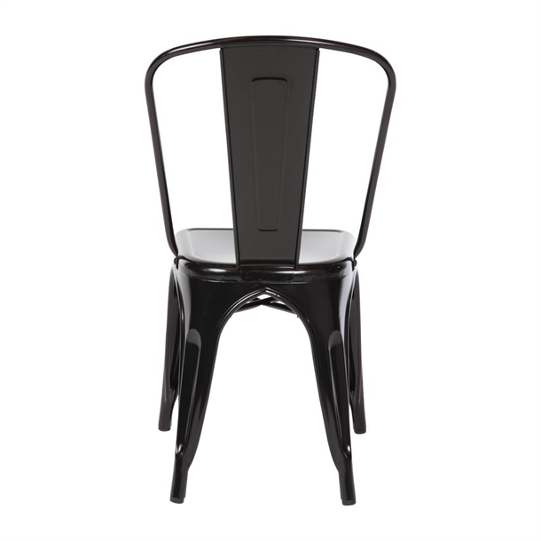 Bolero Black Steel Bistro Side Chair (4 Pack) Bolero Black Steel Bistro Side Chair (4 Pack)