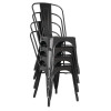 Bolero Black Steel Bistro Side Chair (4 Pack) Bolero Black Steel Bistro Side Chair (4 Pack)