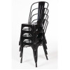 Bolero Black Steel Bistro Side Chair (4 Pack) Bolero Black Steel Bistro Side Chair (4 Pack)